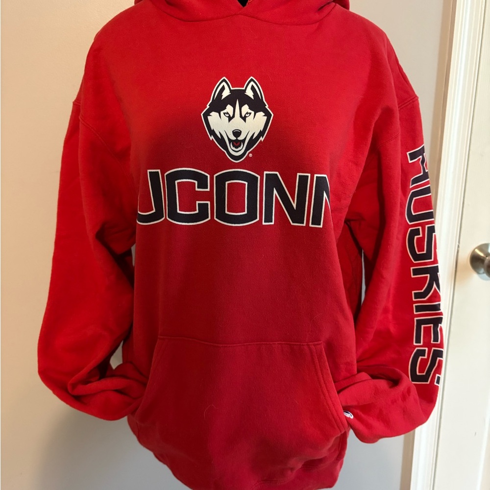 Champion Red UCONN Huskies Hoodie